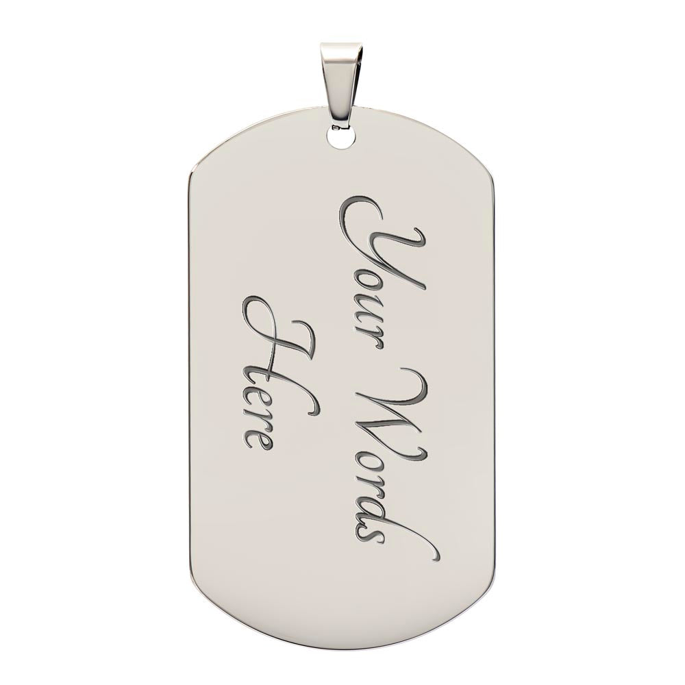 American Flag Dog Tag Necklace - Patriotism Sign - USA Flag Necklace