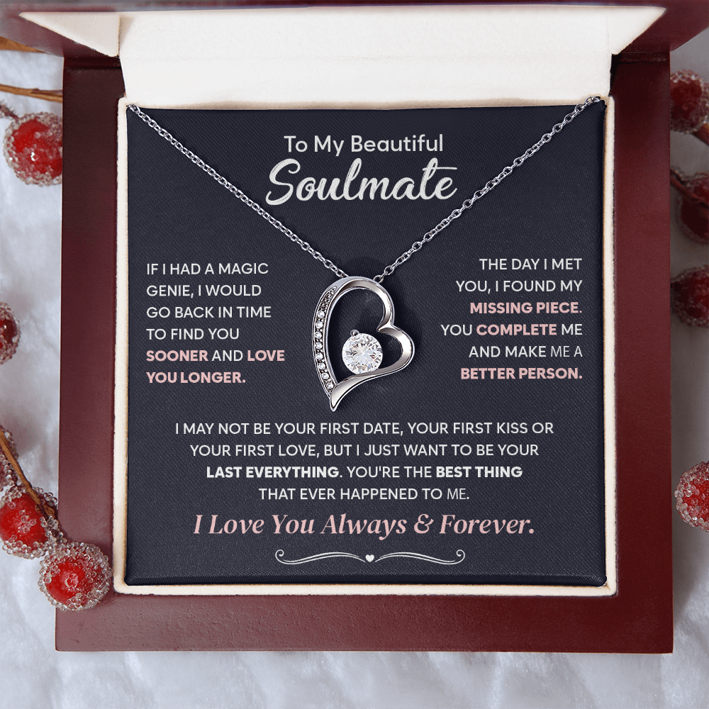 Soulmate Jewelry Gifts, Forever Love Necklace