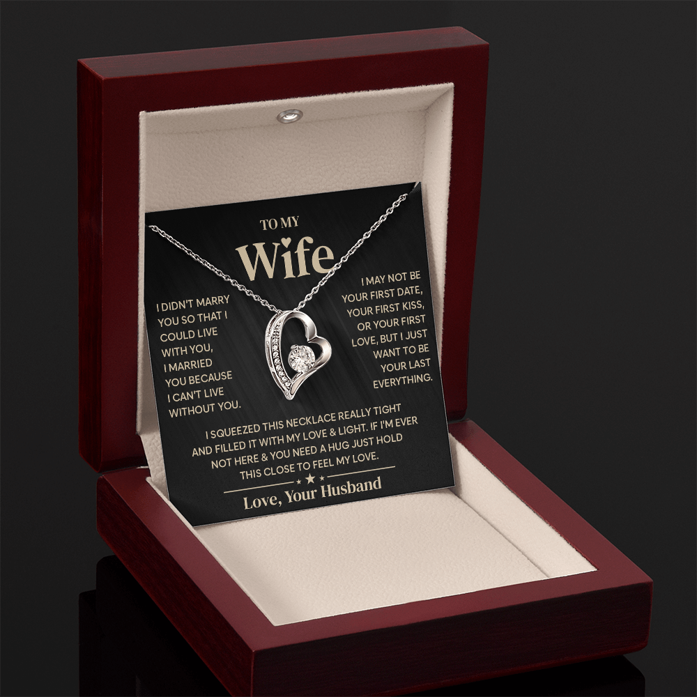To My Wife Necklace, Jewelry that speaks the words your heart can't say