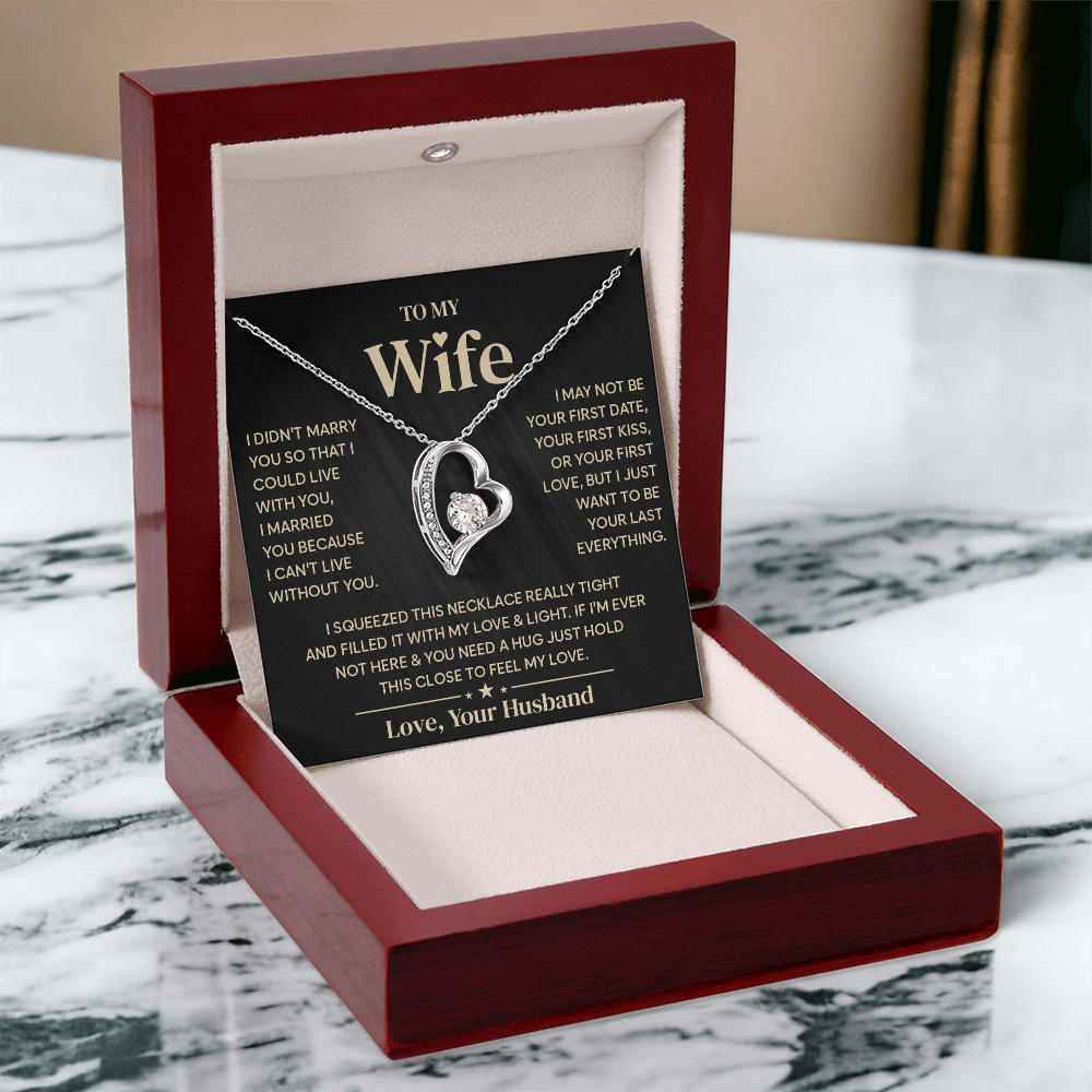 To My Wife Necklace, Jewelry that speaks the words your heart can't say