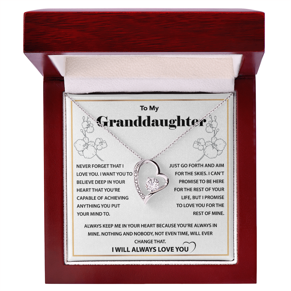 To My Granddaughter Gifts, Forever Love Necklace Gifts