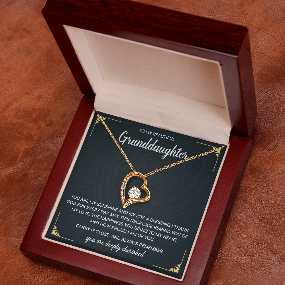 To My Granddaughter Necklace, Christmas Birthday Gifts