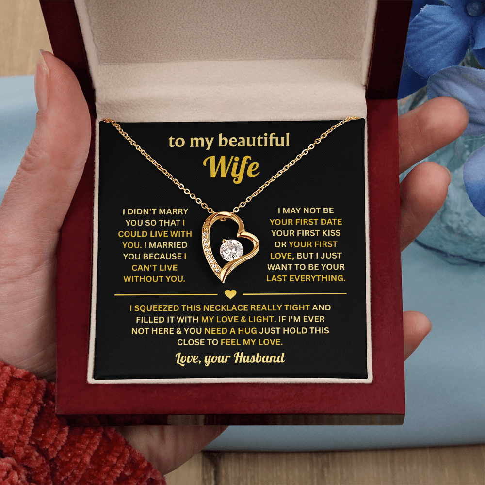 Wife Necklace from Husband, Necklace for Her