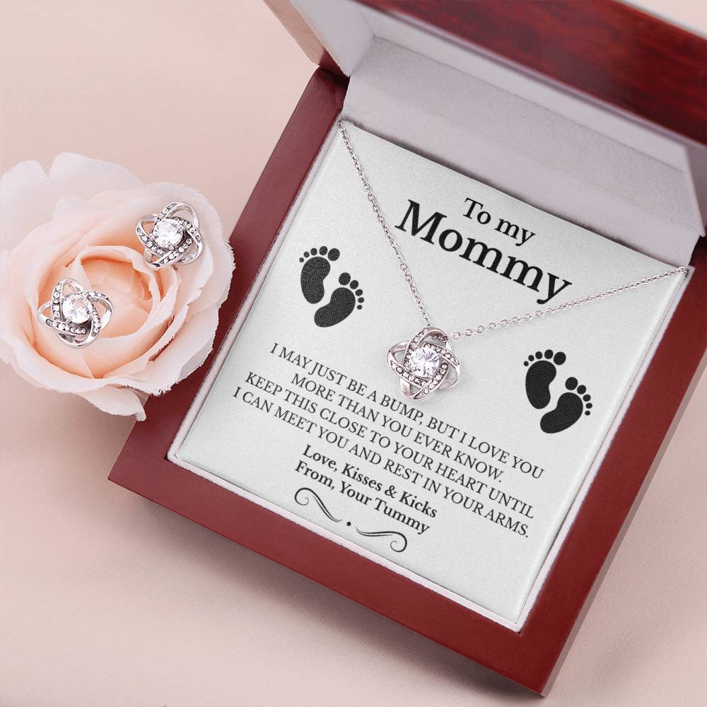 Love Knot Necklace With Earrings
