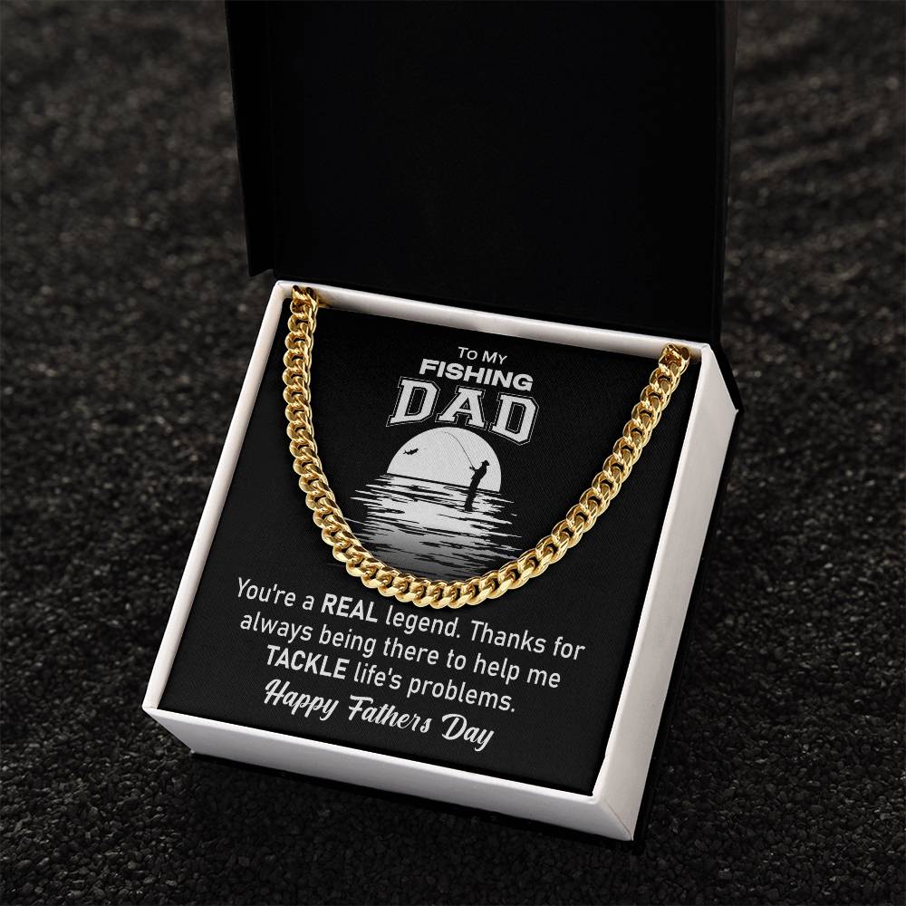 Cuban Link Chain Gift for Dad From Daughter