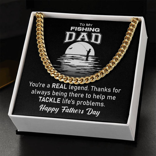 Cuban Link Chain Gift for Dad From Daughter