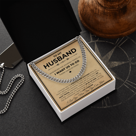Husband Necklace Gifts From Wife, This chain makes your boyfriend look extra handsome.