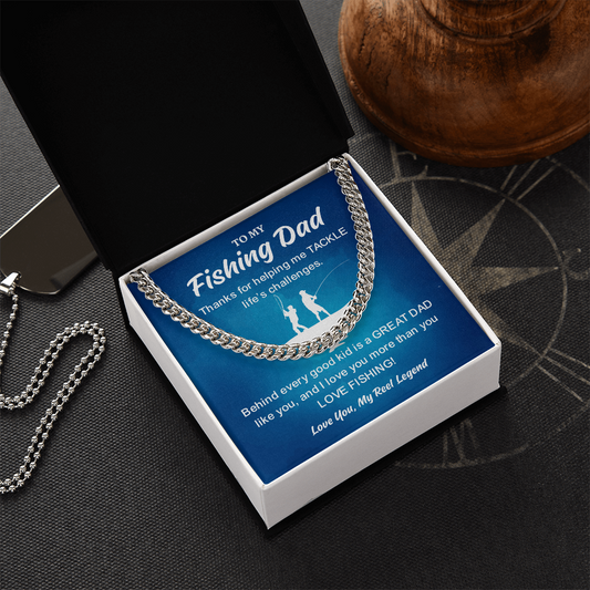 Dad Son Gifts- to My Fishing Dad Chain Gifts for Father's Day