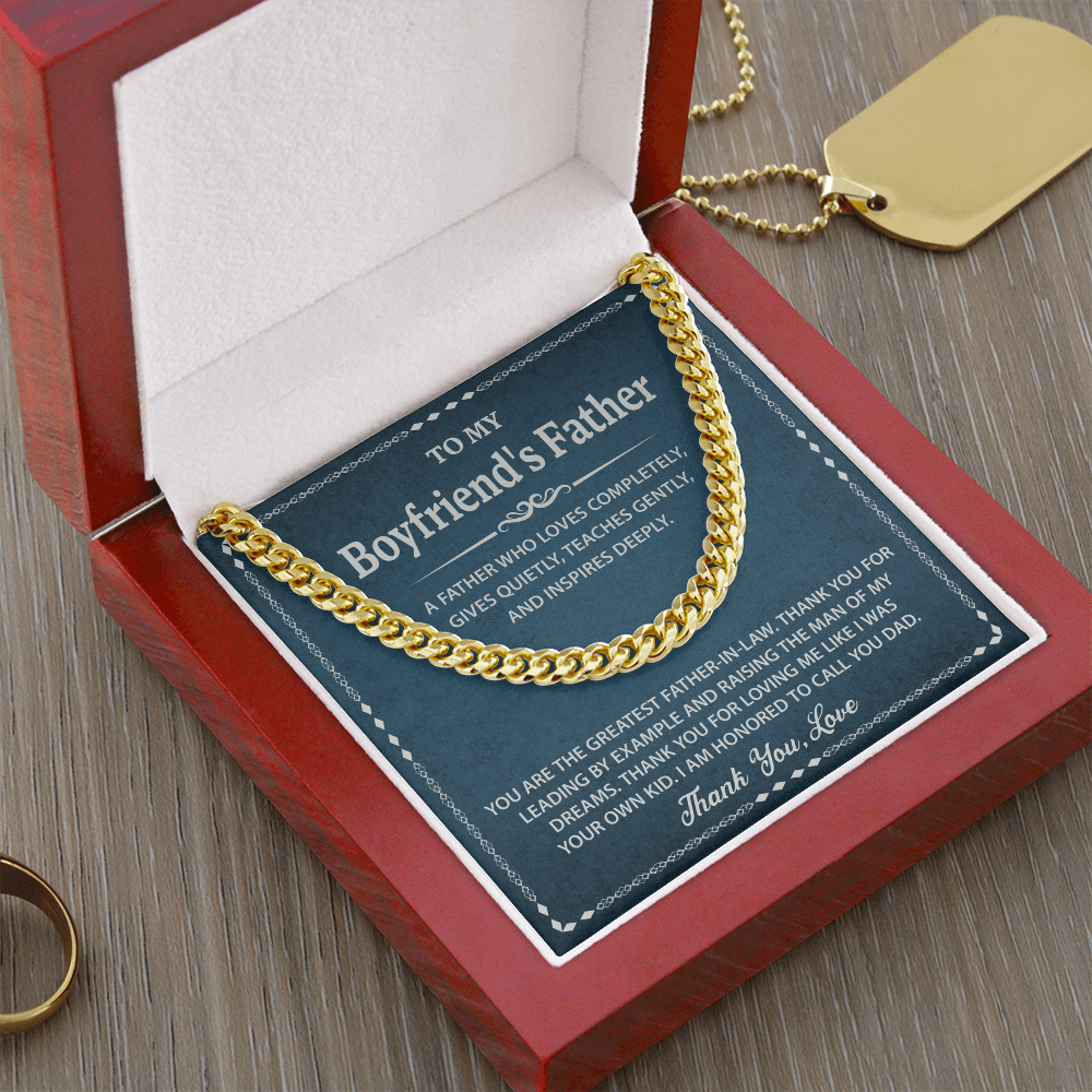 Father-in-Law, Cuban Link Chain Gifts for Boyfriend Dad