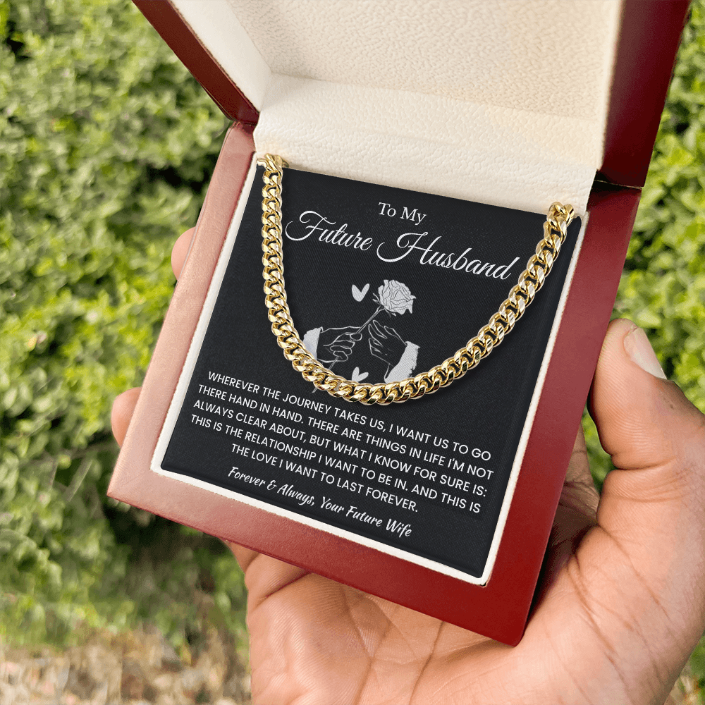 Fiance Necklace Gifts From Fiancee, That chain suits him perfectly