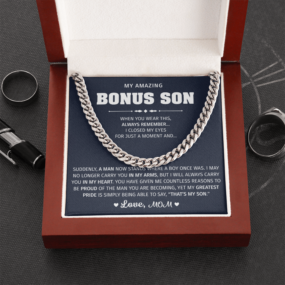 Bonus Son Birthday Blessing From Parents Necklace for Son