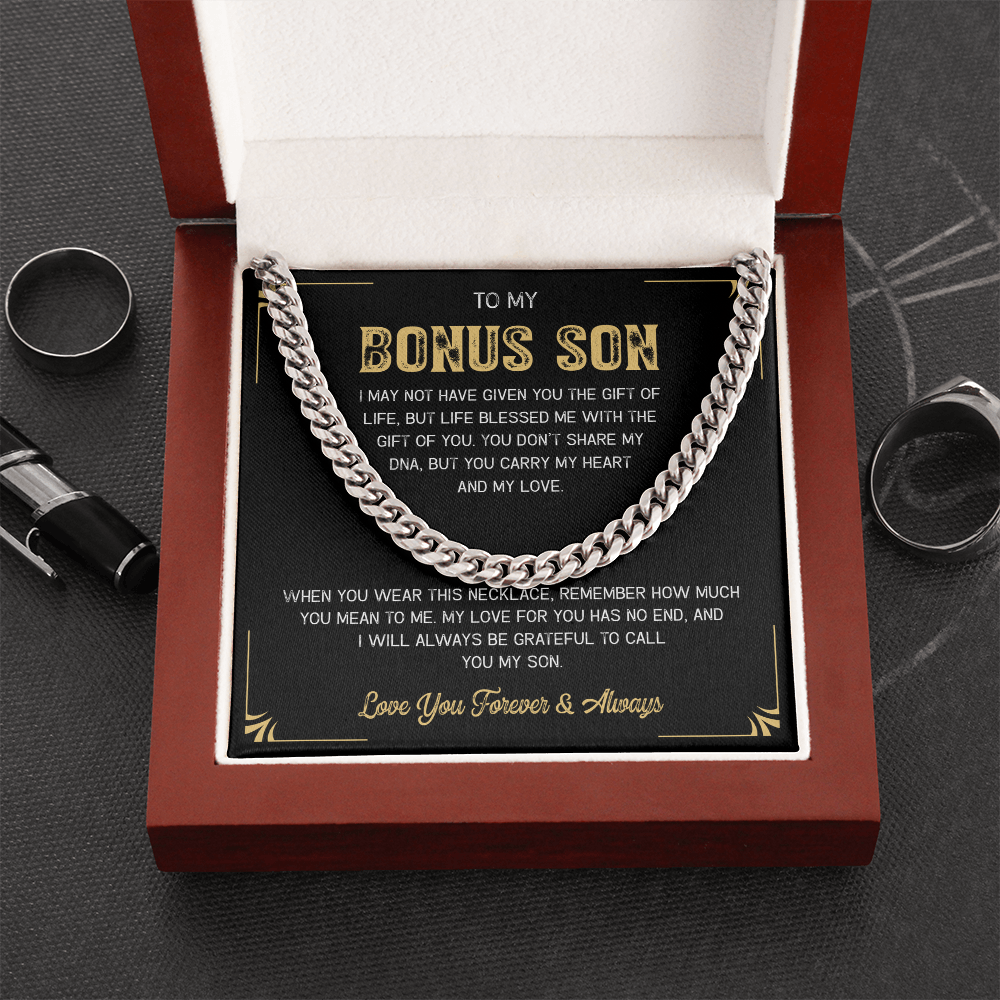 To My Bonus Son - a Gift of Love & Blessing From Mom & Dad