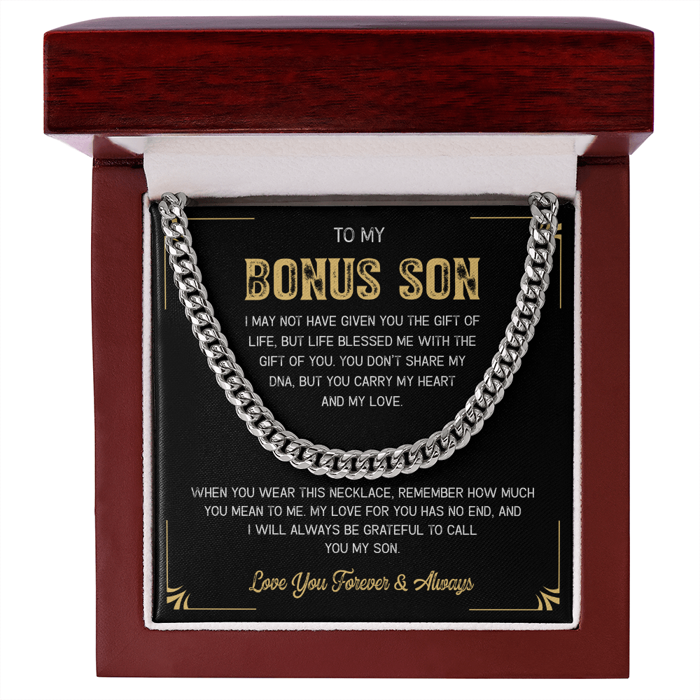 To My Bonus Son - a Gift of Love & Blessing From Mom & Dad