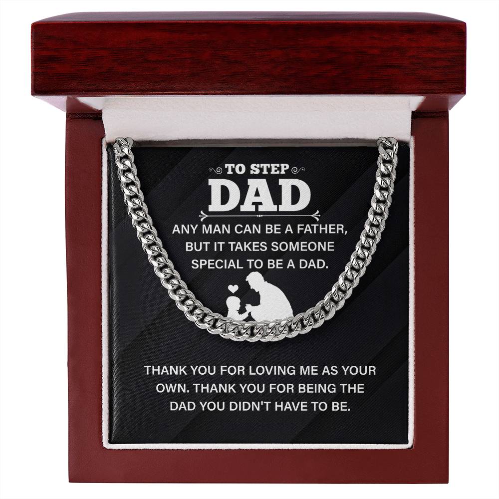 Cuban Chain Necklace for Bonus Dad, Father's Day Gifts