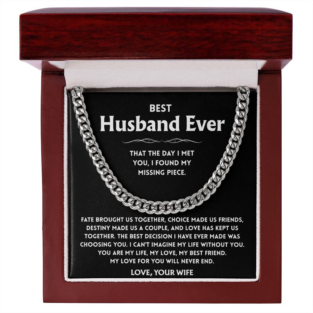 Cuban Link Chain for Husband, Simple chain, serious handsome energy