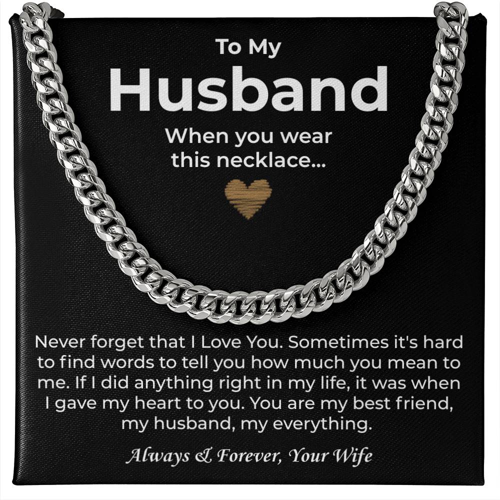 Anniversary Necklace For Husband, One chain and your boyfriend's look is upgraded