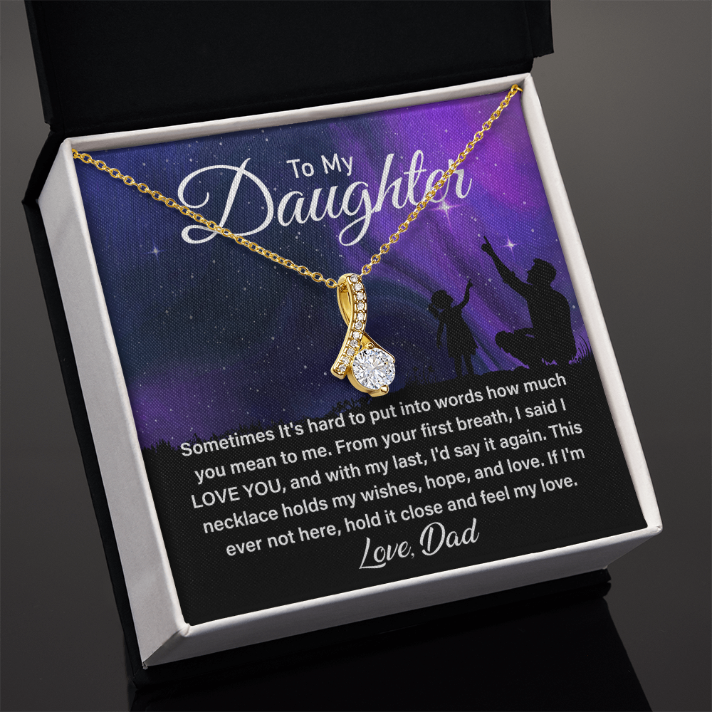 Sparkling Alluring Beauty Necklace, Best Father Daughter Gifts