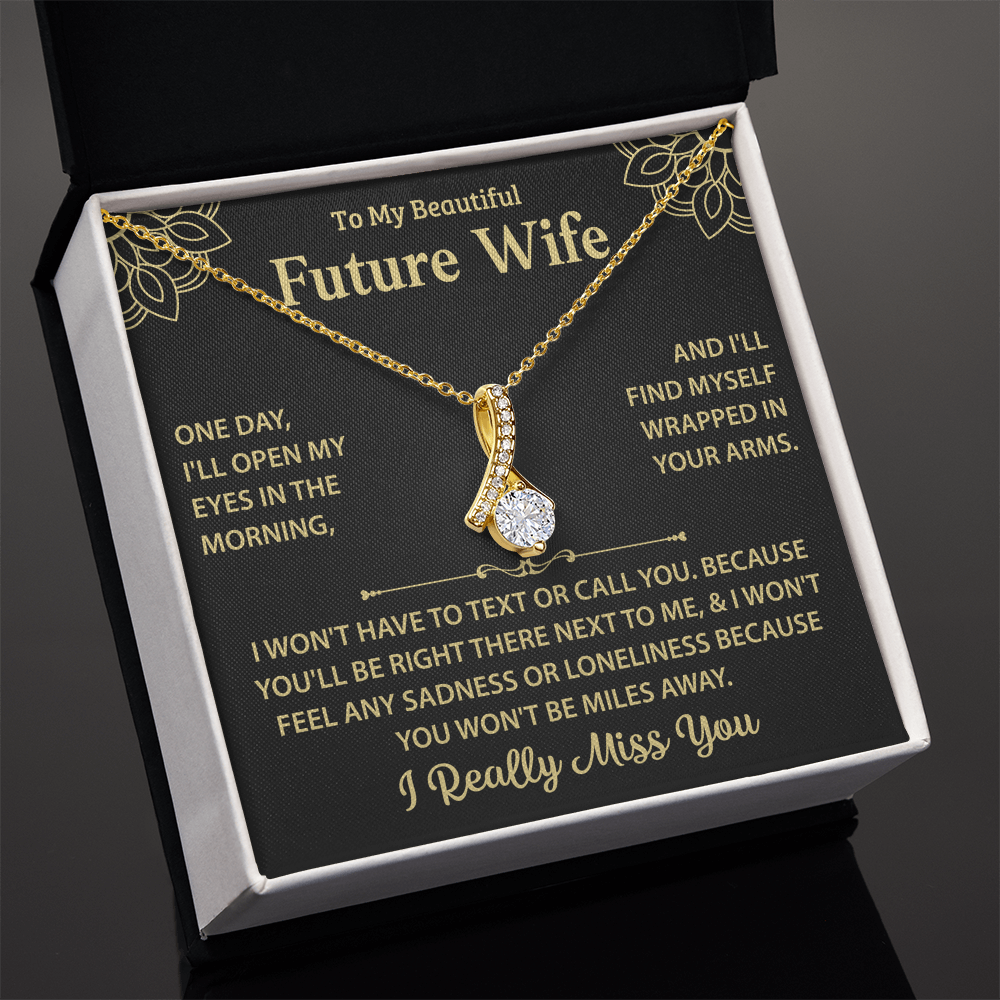 Silver Necklace For My Future Wife - Women Xmas Presents