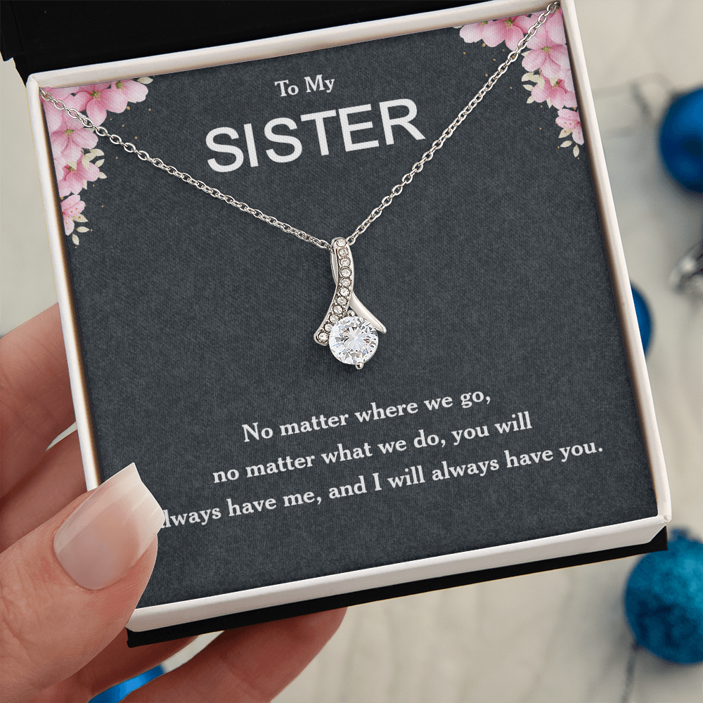 Sister Necklace Gifts from Sister, Sterling Silver Necklace