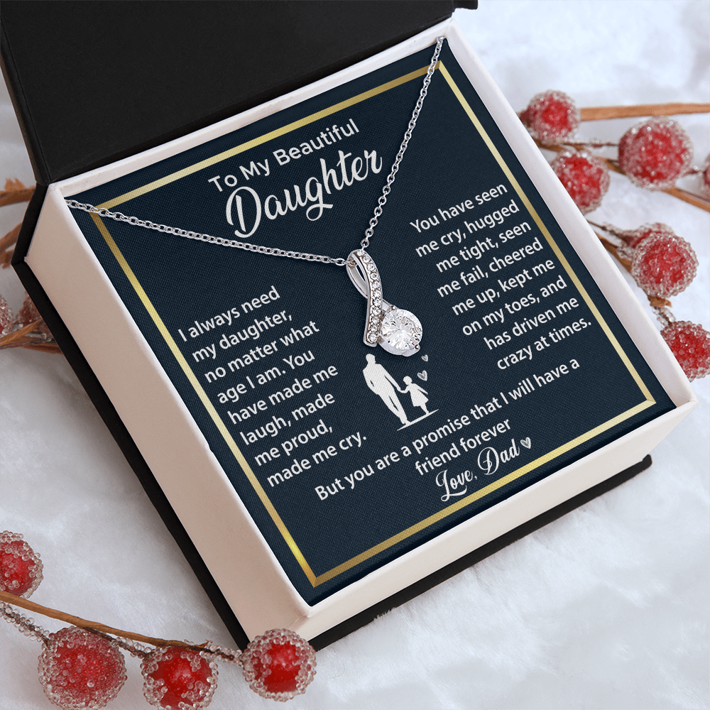 To My Daughter Gifts - Daughter Alluring Beauty Necklace, Daughter Gifts Idea, Gifts for Daughter, Daughter Jewellery Gifts