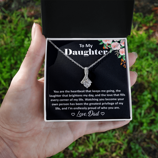 Father Daughter Necklace - Forever Love Pendant