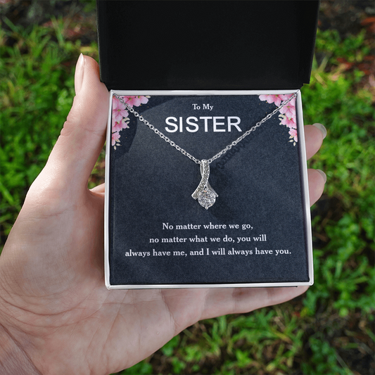 Sister Necklace Gifts from Sister, Sterling Silver Necklace
