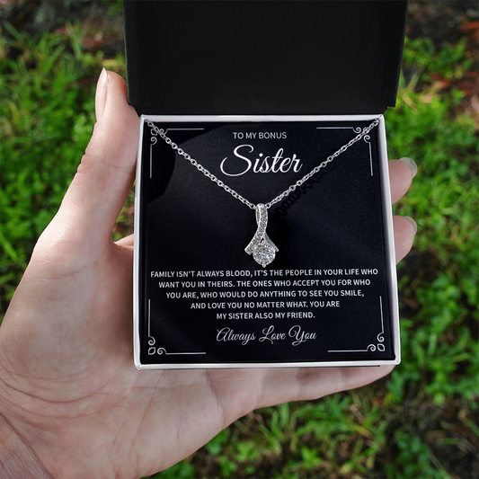 To my Step Sister Necklace, Christmas Gift for Step Sister