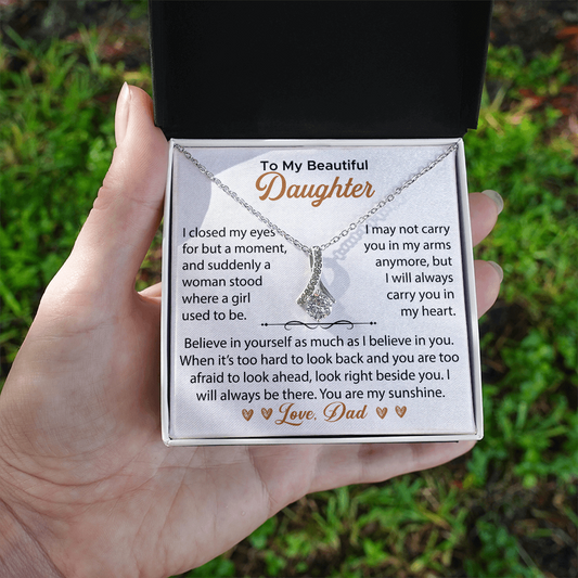 Daughter Alluring Beauty Necklace, To My Daughter Gifts