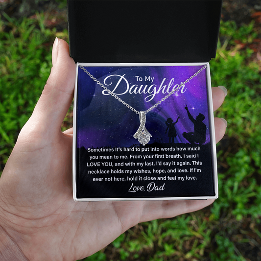 Sparkling Alluring Beauty Necklace, Best Father Daughter Gifts