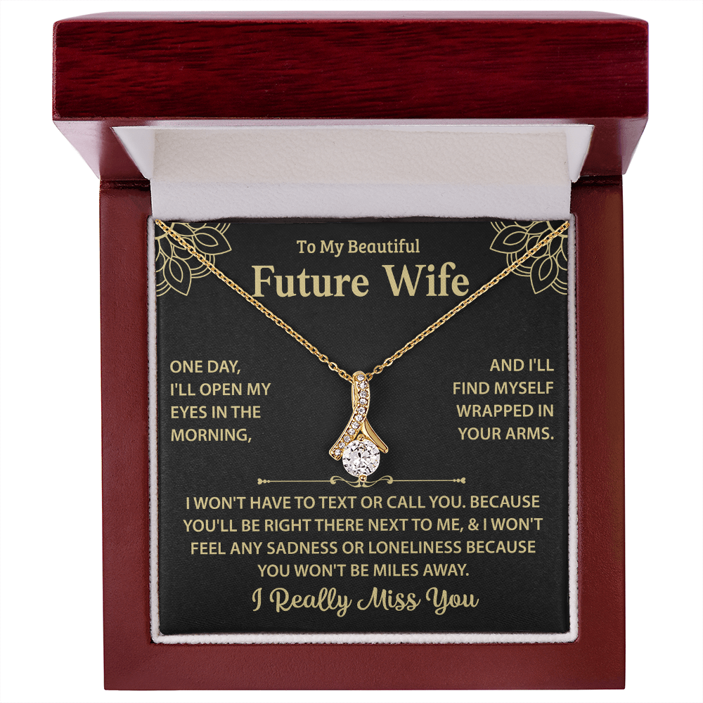Silver Necklace For My Future Wife - Women Xmas Presents