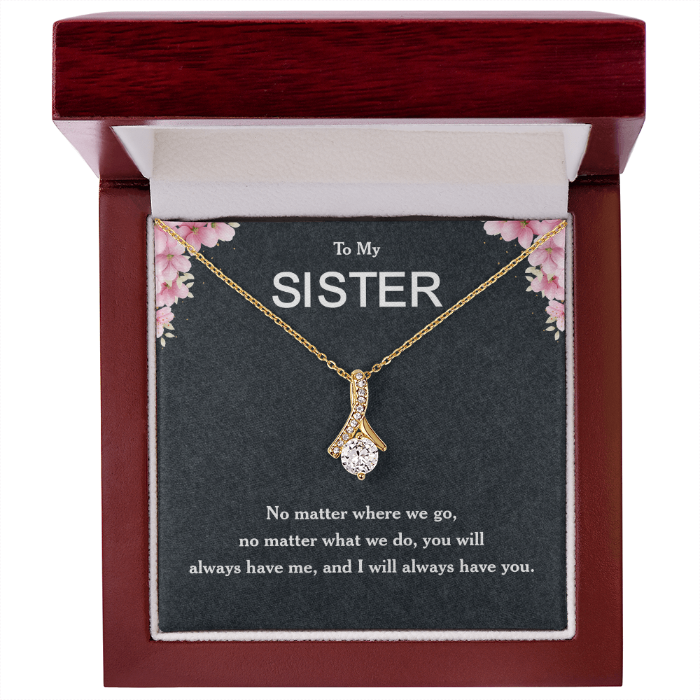Sister Necklace Gifts from Sister, Sterling Silver Necklace