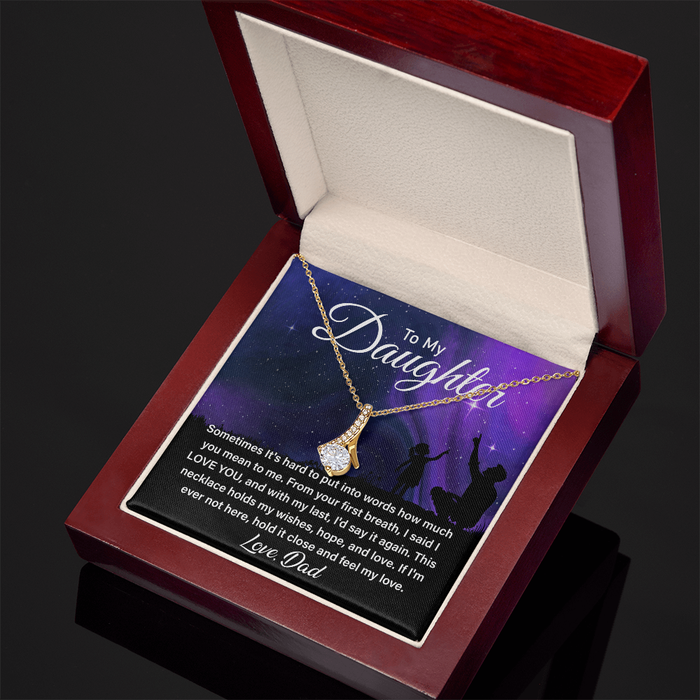 Sparkling Alluring Beauty Necklace, Best Father Daughter Gifts