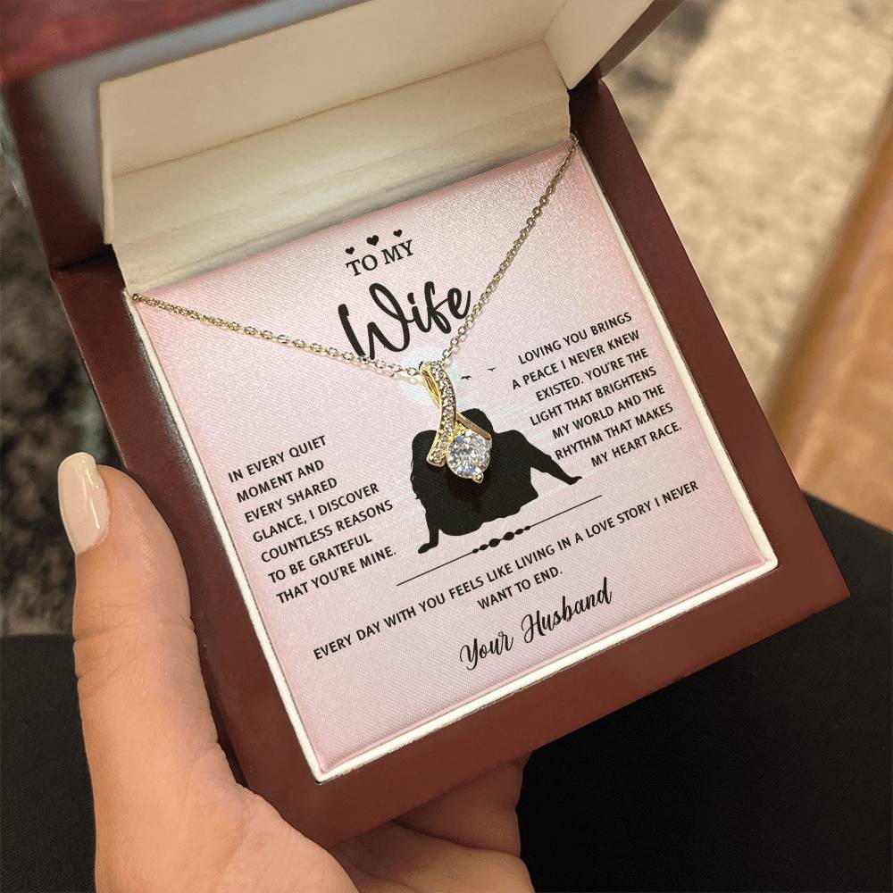To My Wife - Necklace for Wife on Wedding Day With Gift Ideas
