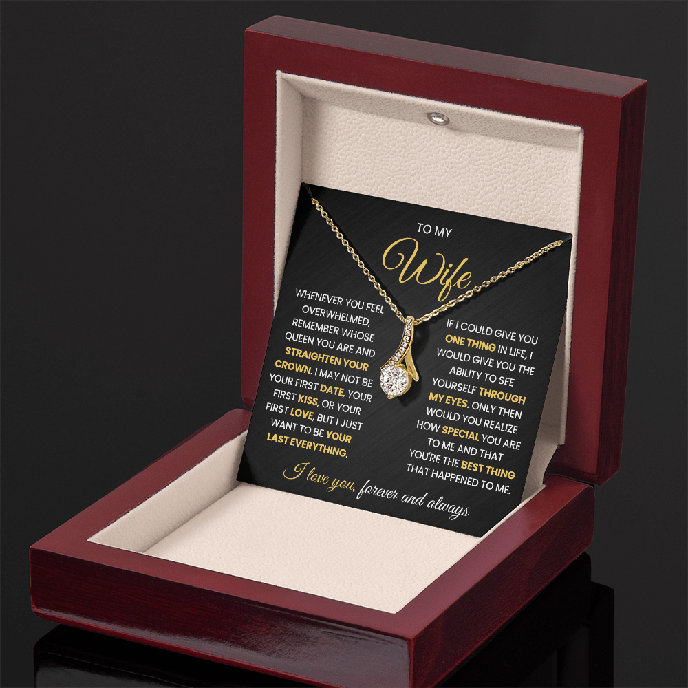 To My Wife Necklace from Husband, Birthday Gifts for Her