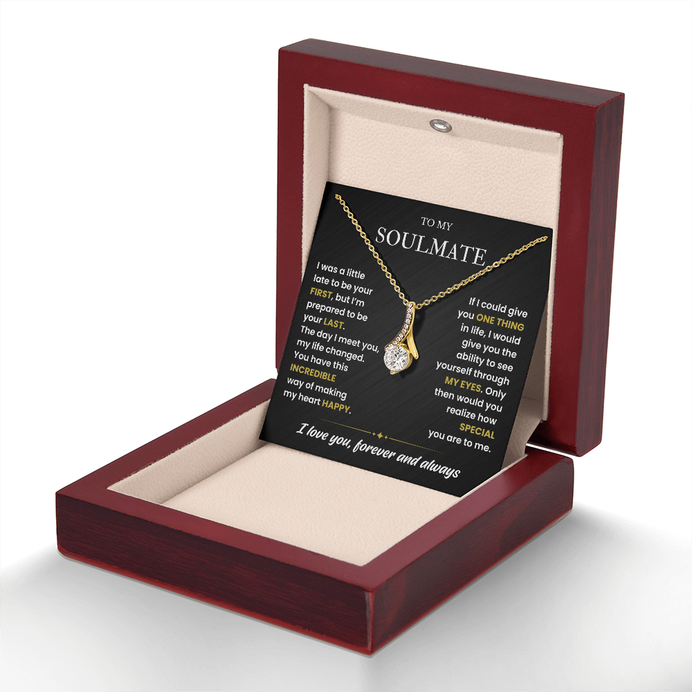 To My Soulmate Necklace, Valentines Day Gifts for Soulmate