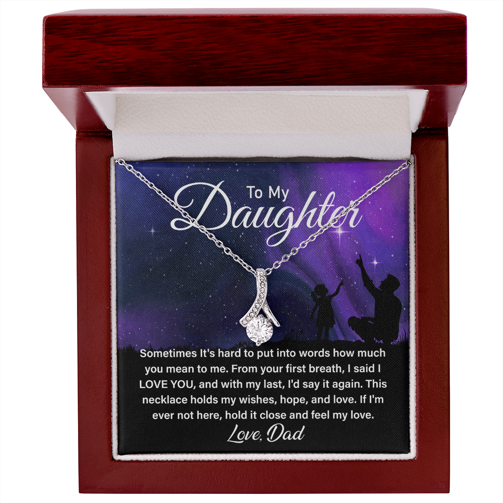 Sparkling Alluring Beauty Necklace, Best Father Daughter Gifts