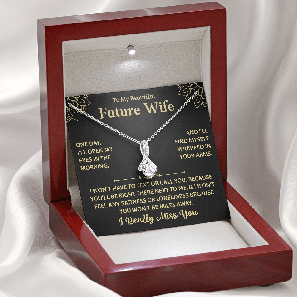 Silver Necklace For My Future Wife - Women Xmas Presents