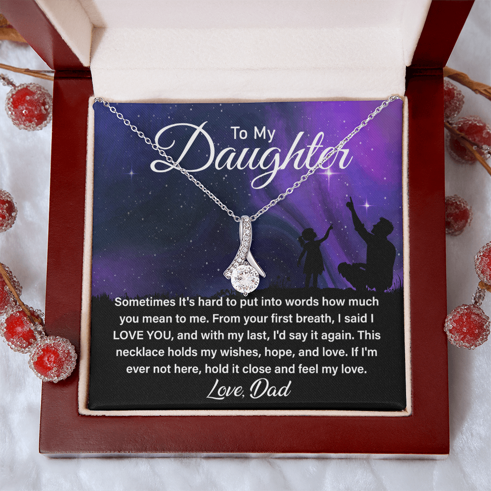 Sparkling Alluring Beauty Necklace, Best Father Daughter Gifts