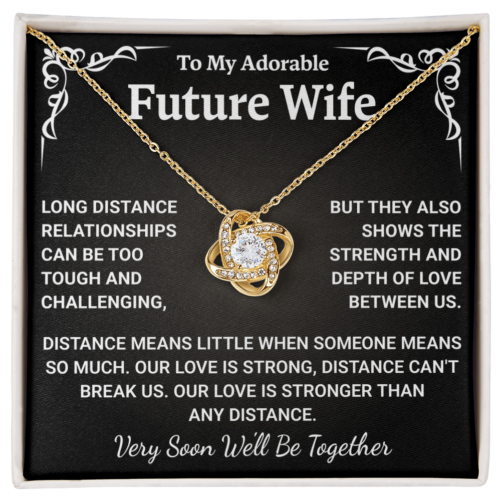 To My Future Wife Love Knot Necklace - Meaningful Gifts For Her