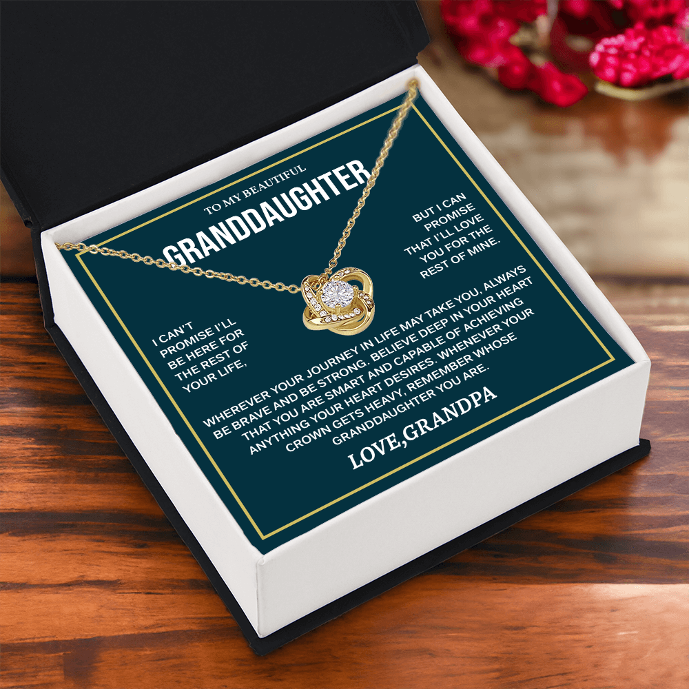 Granddaughter Necklace from Grandpa, Christmas Gifts