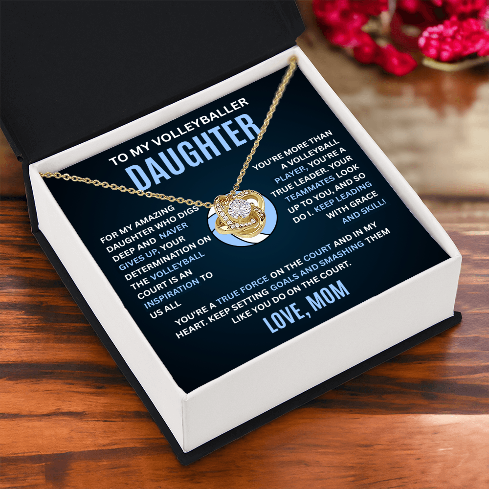 Volleyball Heart Necklace Gift for Daughter from Mom Charm Gift