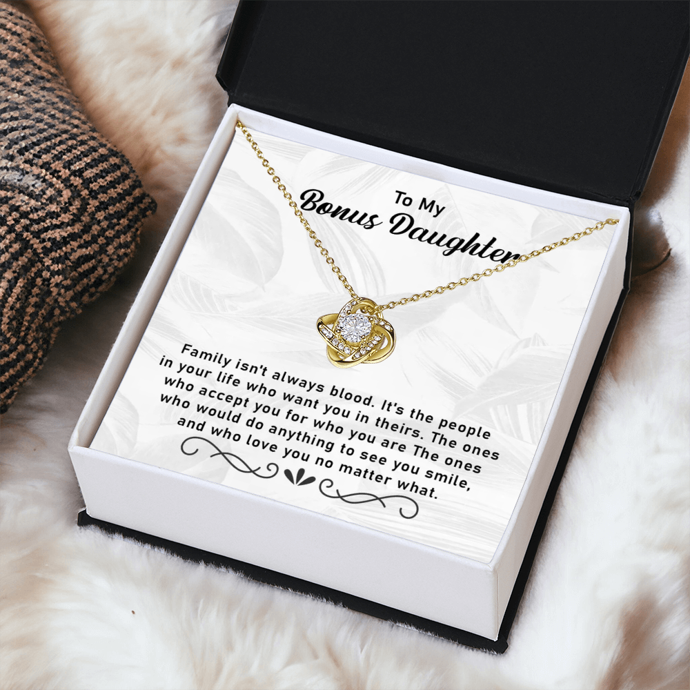 To My Bonus Daughter Necklace Gifts From Stepdad Stepmom