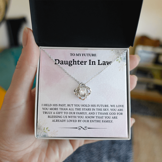 Necklace for Daughter- Stunning Love Knot Necklace in Gift Box