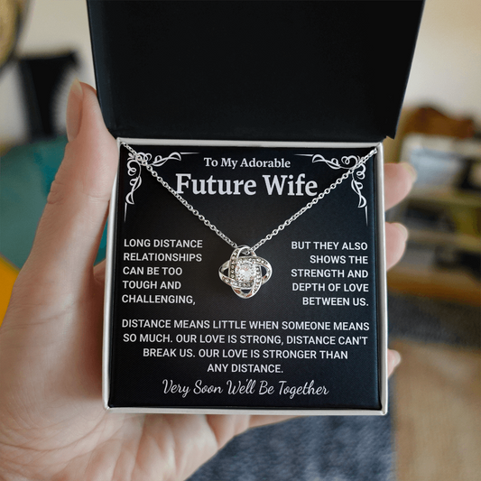 To My Future Wife Love Knot Necklace - Meaningful Gifts For Her
