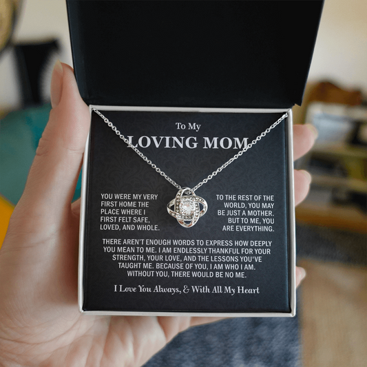 Love Knot Necklace- Mother's Day Gifts, Mom Necklace Gifts