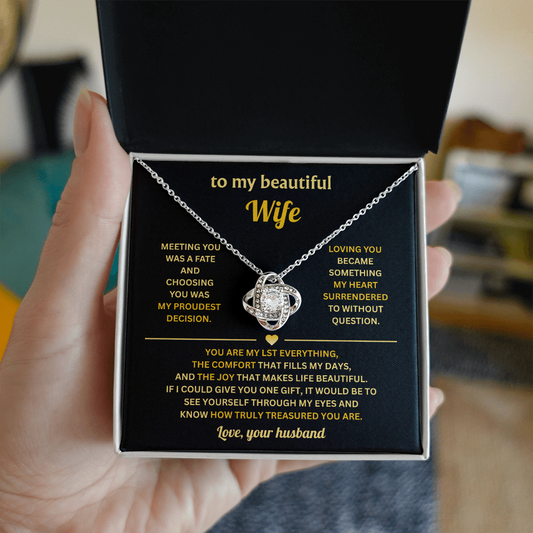 Love Knot Necklace, Birthday Gifts for Wife