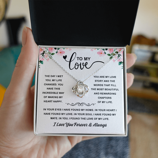 Neckalce for Girlfriend, Love Knot Neckalce for Girlfriend