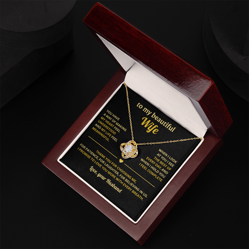 Love Knot Necklace For Wife, Birthday Gifts For Wife