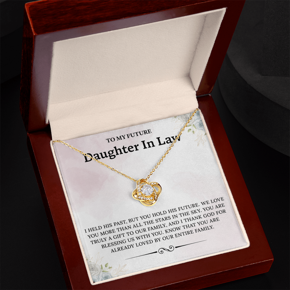 Necklace for Daughter- Stunning Love Knot Necklace in Gift Box
