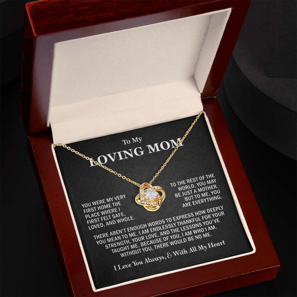 Love Knot Necklace- Mother's Day Gifts, Mom Necklace Gifts
